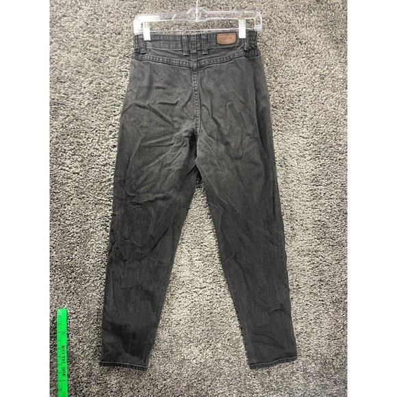 Vtg Lee Jeans Womens 6 Medium Charcoal Gray Relaxed-Fit Side Elastic Tapered Leg - Picture 2 of 16